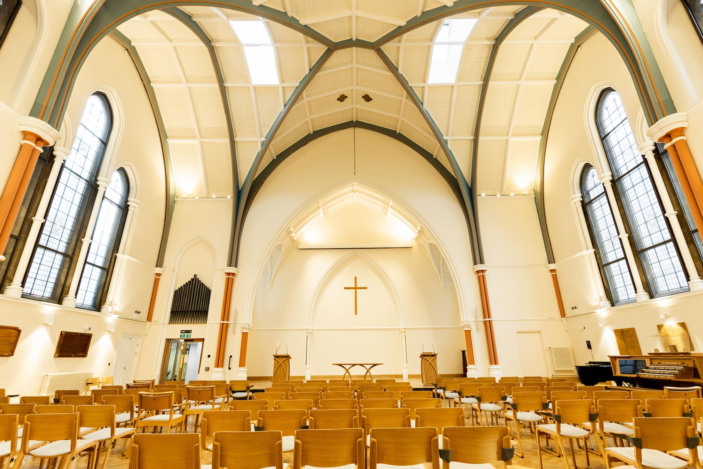 Church with acoustic panels