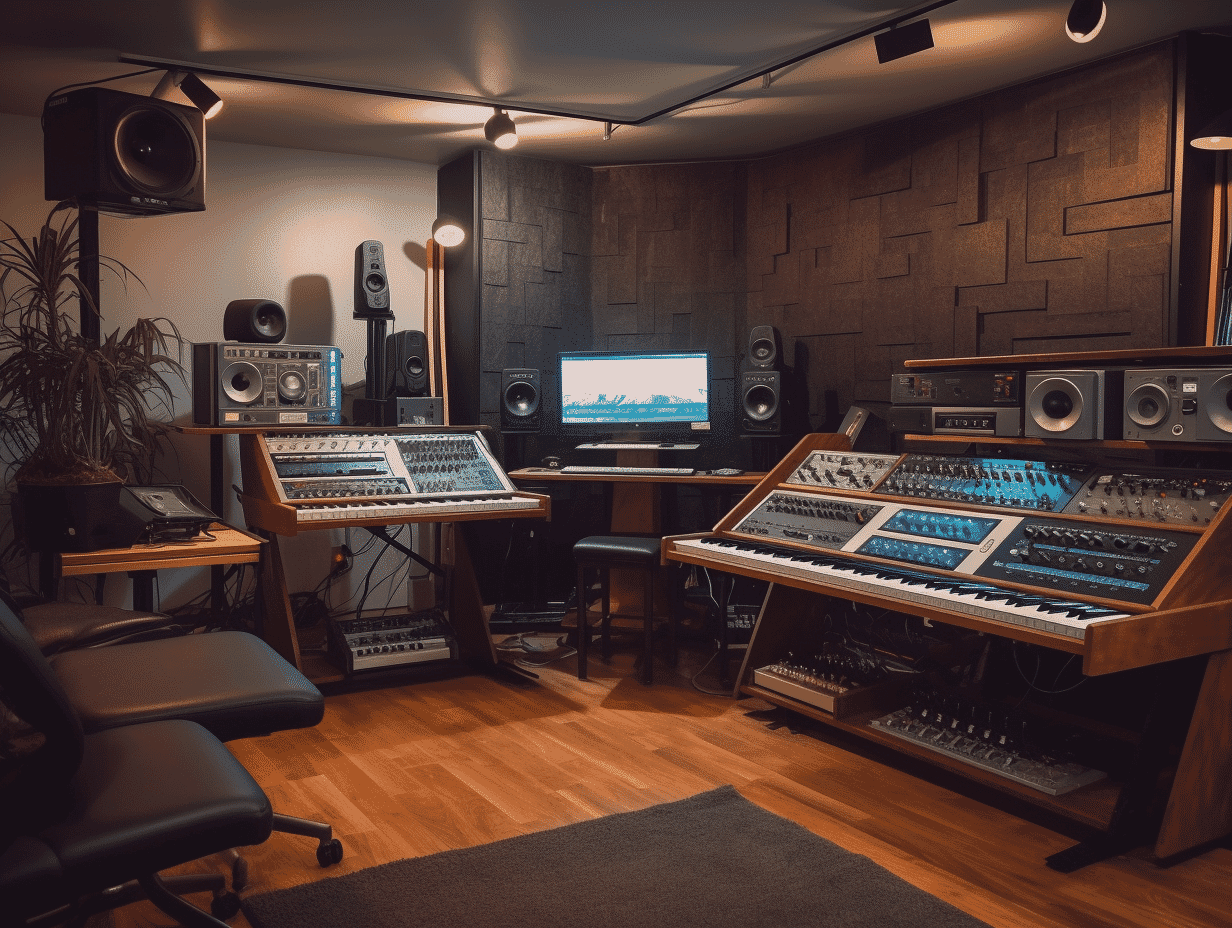 markirwin23_a_music_studio_featuring_multiple_synthesizers_and__6d5e5ad4-4f02-44c9-84bb-d1b4ed0961f2