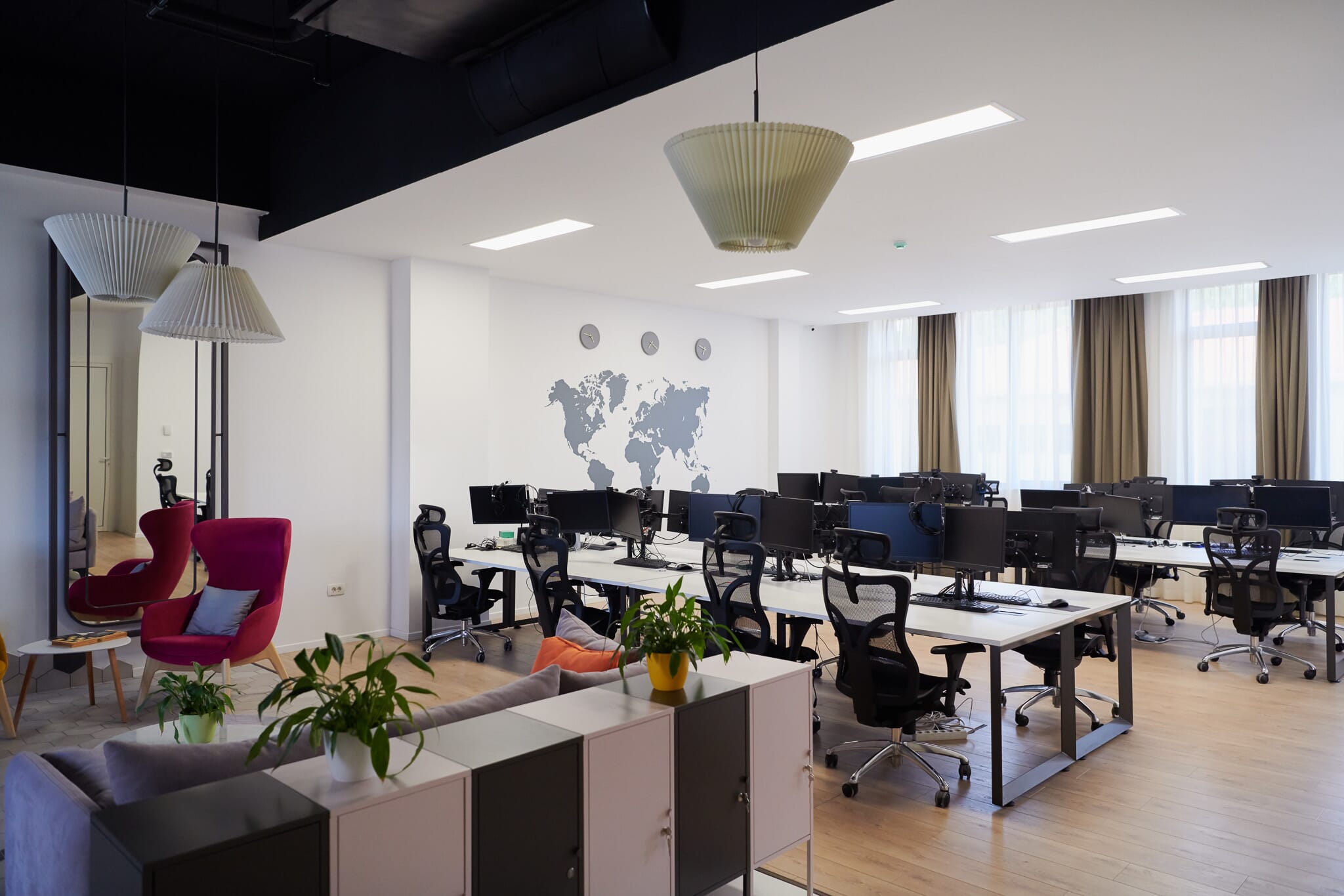 Empty Interior Of Modern Design Open Plan Start up Office