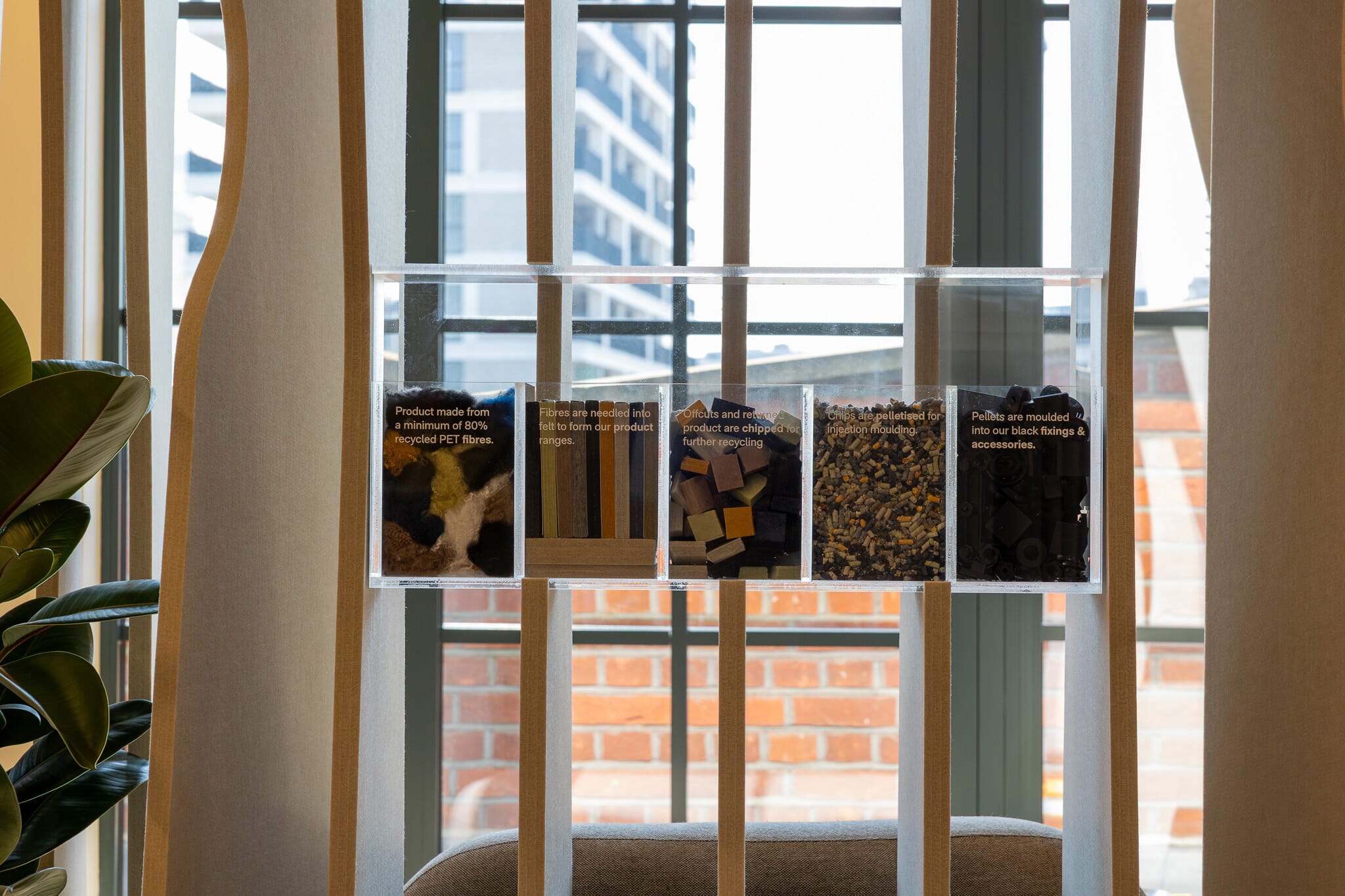 Acoustic panels installed in Autex Acoustics showroom