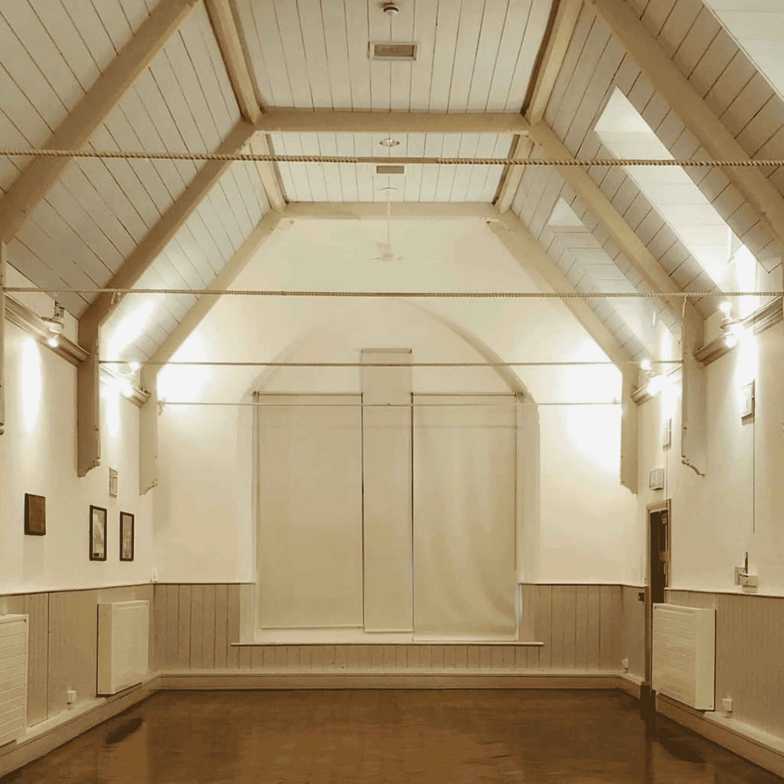 Stagsden Village Hall before acoustic treatments to the ceiling