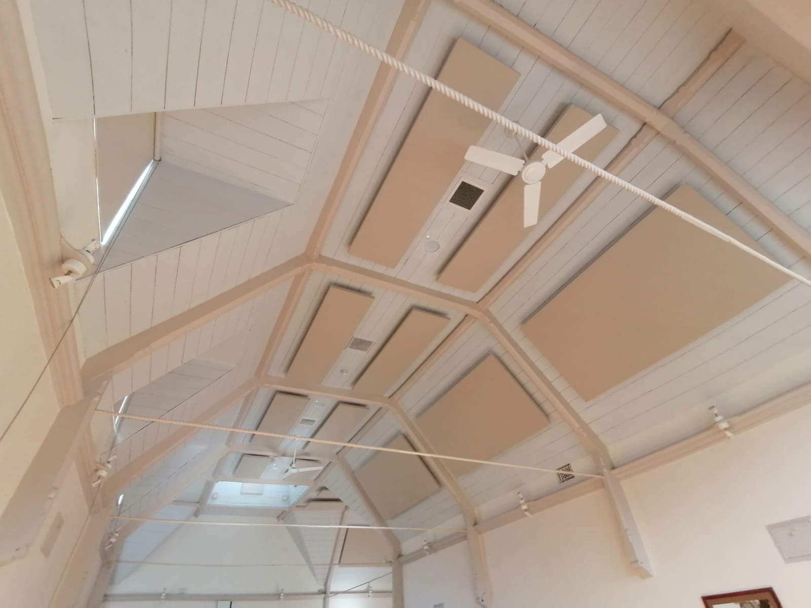 Acoustic panels installed in Stagsden Village Hall
