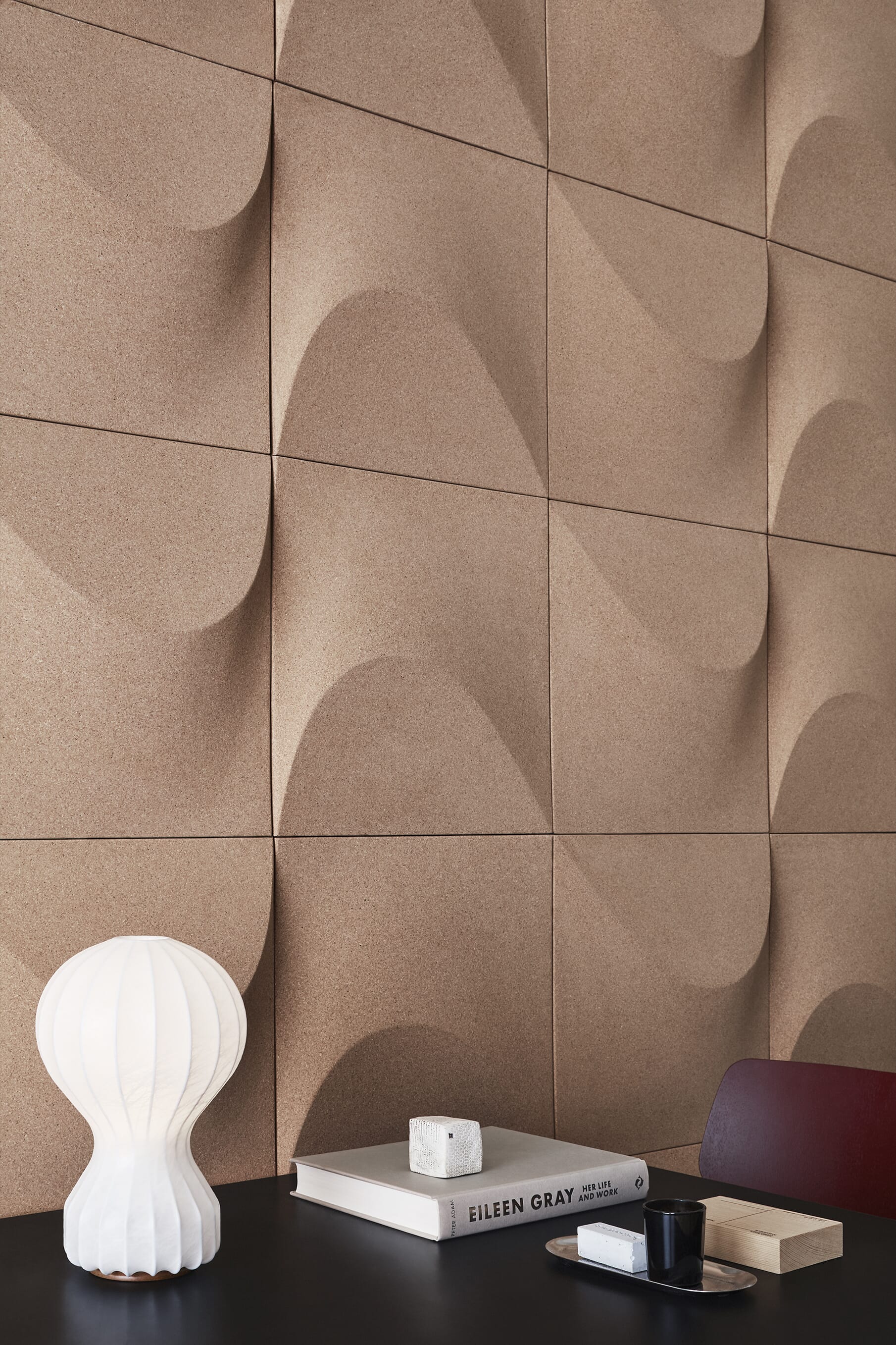 Abstracta Sahara tiles used as artwork in a home while reducing echo