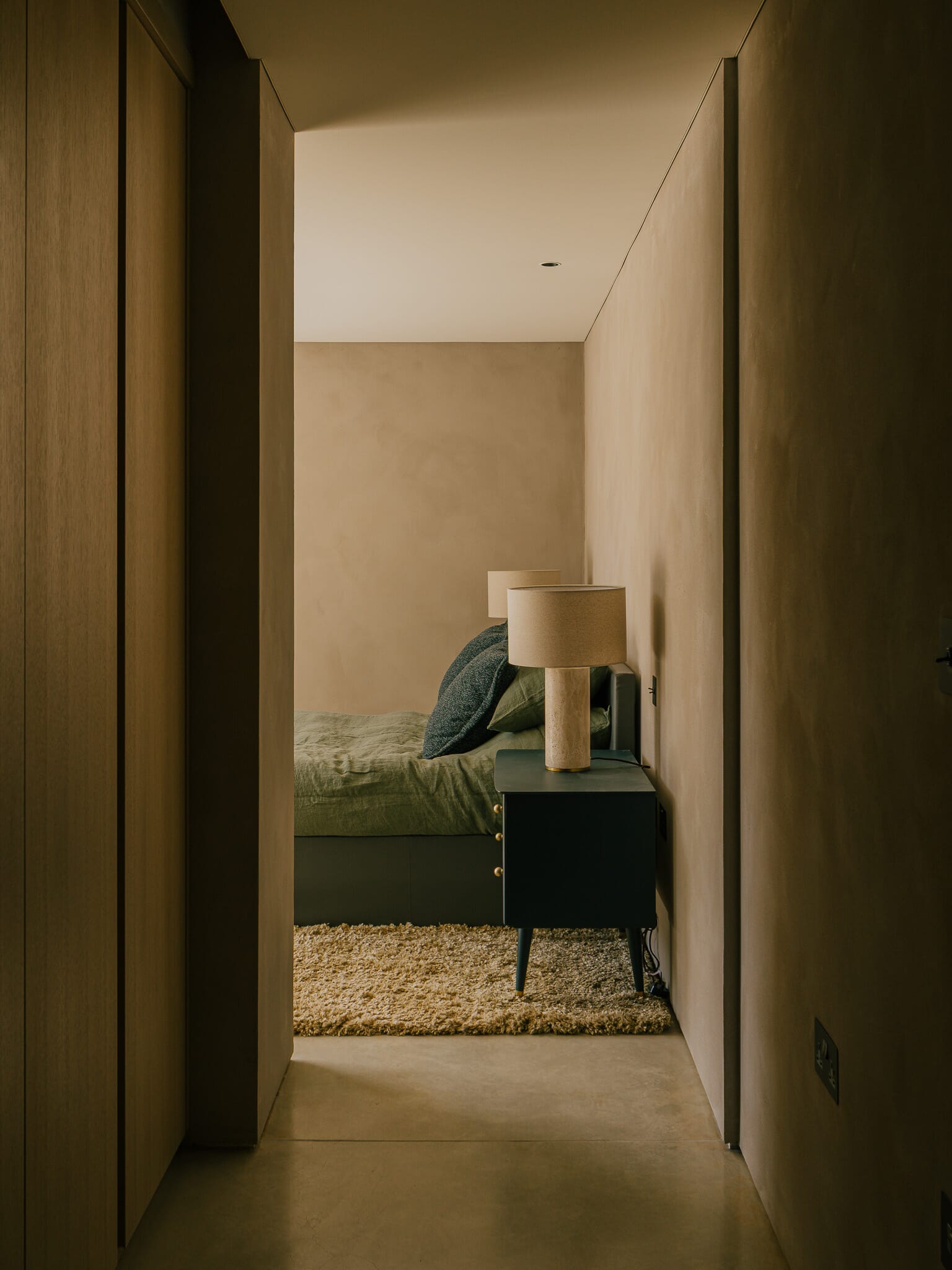 Tenso Ceiling acoustic system installed in a bedroom